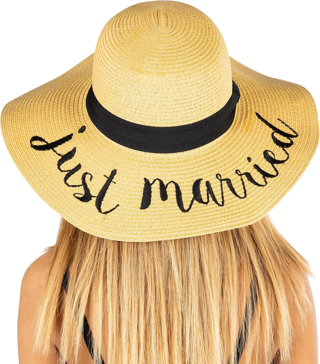 Bridal Hat for Bachelorette Party Wedding Honeymoon and Beach UPF 50