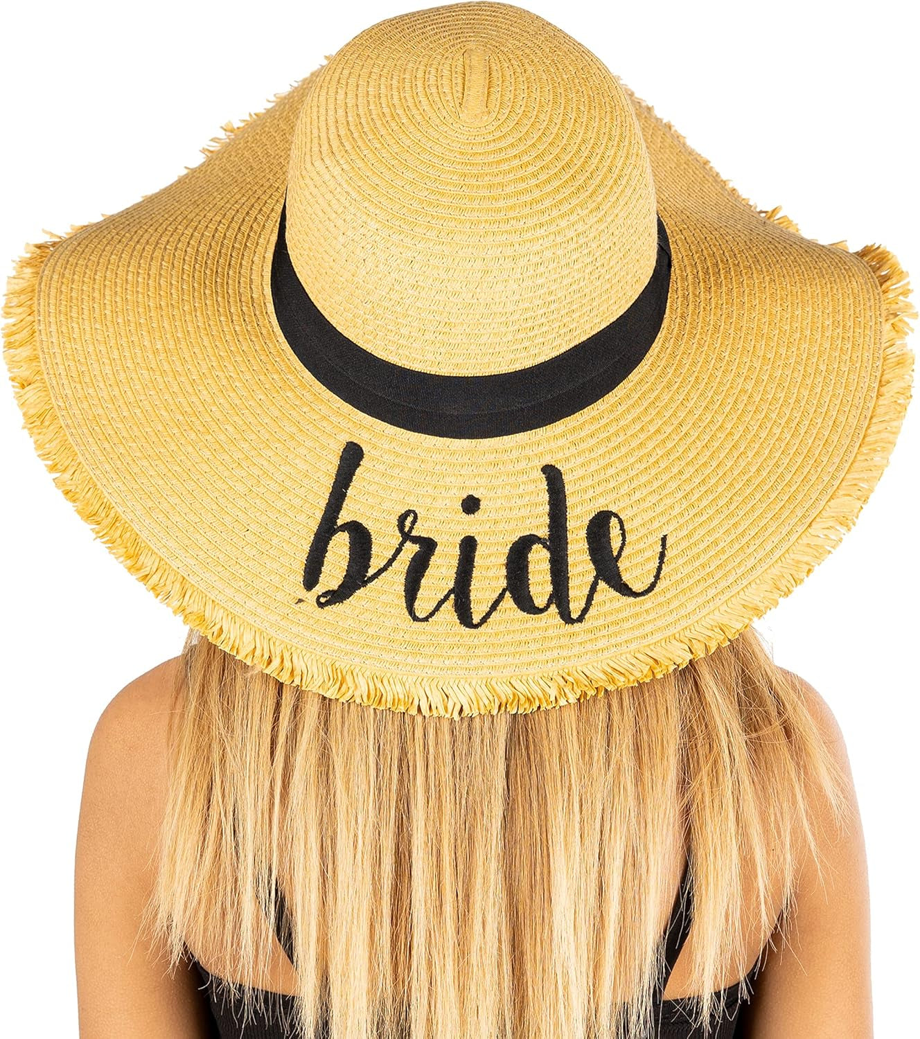 Bridal Hat for Bachelorette Party Wedding Honeymoon and Beach UPF 50