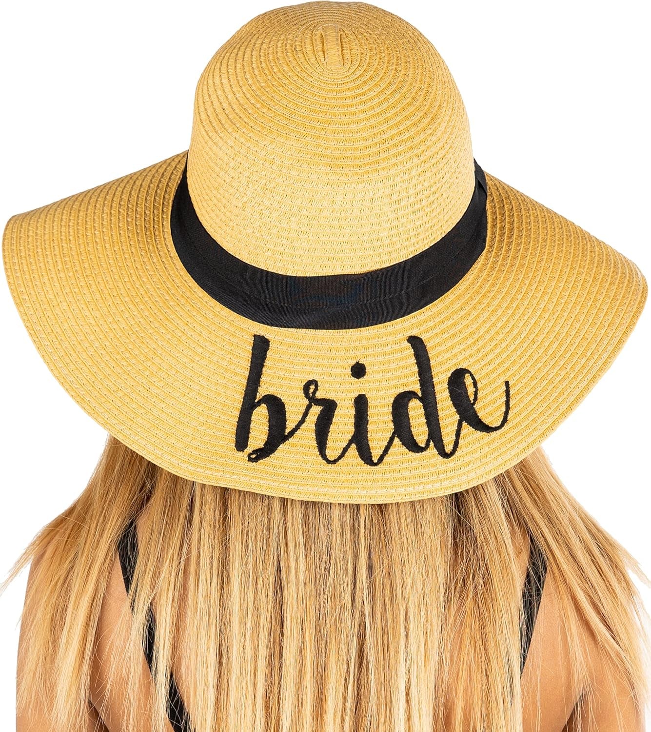 Bridal Hat for Bachelorette Party Wedding Honeymoon and Beach UPF 50