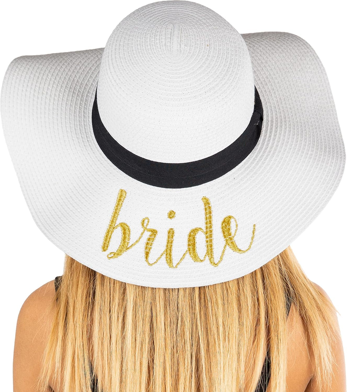 Bridal Hat for Bachelorette Party Wedding Honeymoon and Beach UPF 50