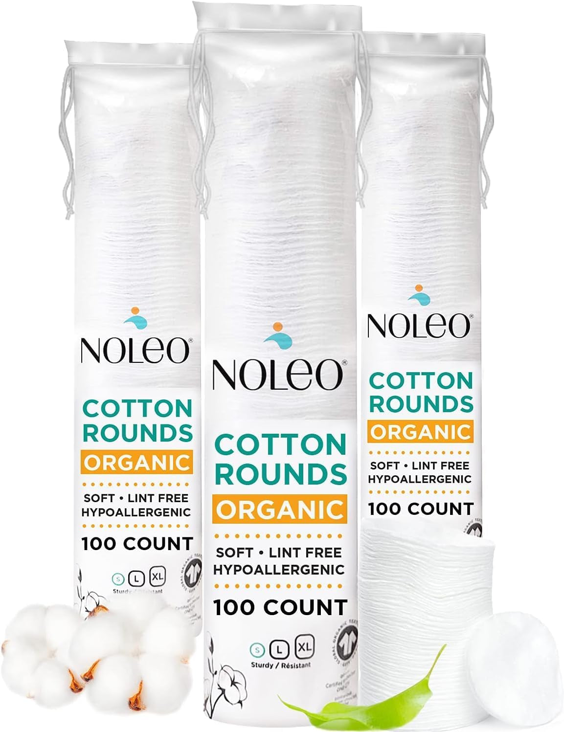 Cotton Rounds & Pads (150 Count (Pack of 1), Large & Pressed)