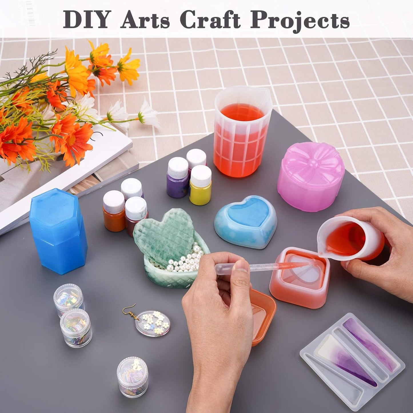 Silicone Mat Dark Gray 31.5" X 23.6" X 0.07", Large Crafts Sheet, Desk Work Pad, Countertop Protector, Heat Resistant Table Placemat, Resin Casting Molds, Nonstick