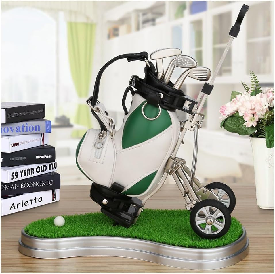 Golf Gifts for Men Golf Pen Holder Stocking Stuffers for Golfers Funny Gifts Unique Office Supplies Desk Decor, Gift for Birthday Christmas Golf Tournament for Boss Dad Husband Golf Lovers