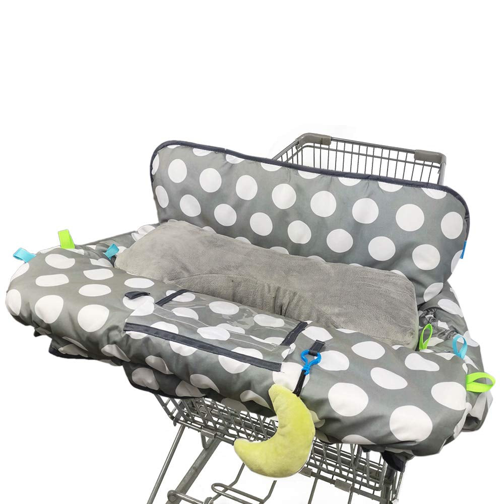 Shopping Cart Cover for Baby/Toddler with Supportive Seat Positioner, Cozy High Chair Cover, Pink