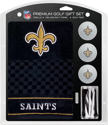 Premium NFL Gift Set: Embroidered Deluxe Towel, 3 Balls, 14 Tees (2-3/4" Reg.)