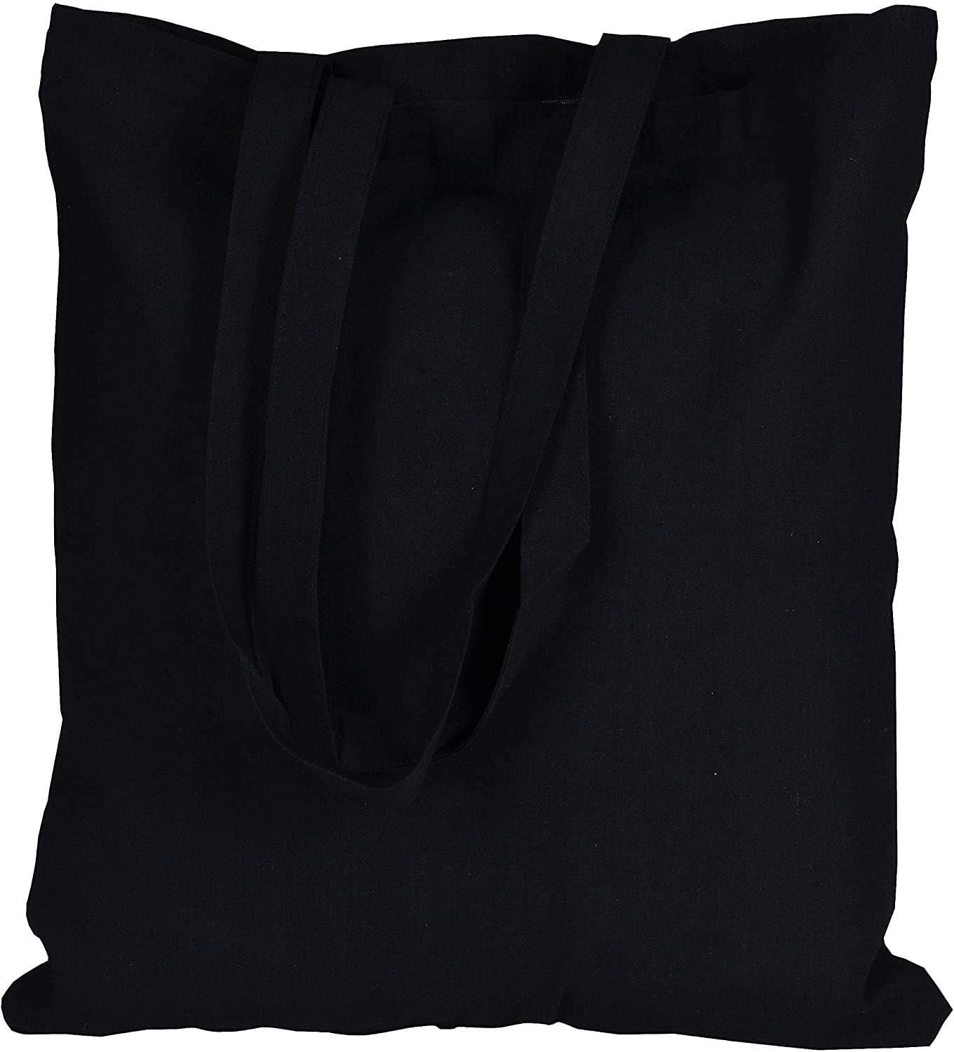 15 X 16 Inch with Long Handle ASSORTED COLORS 5.5 Oz 100% Cotton Canvas Tote Bags Ecofriendly Super Strong Great Choice for Schools Promotion MADE in INDIA (5 Pack)]