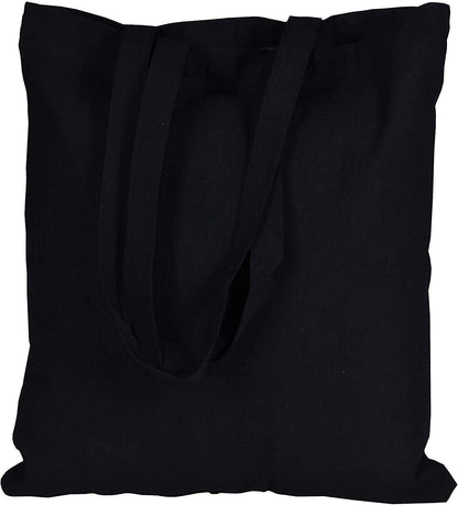 15 X 16 Inch with Long Handle ASSORTED COLORS 5.5 Oz 100% Cotton Canvas Tote Bags Ecofriendly Super Strong Great Choice for Schools Promotion MADE in INDIA (5 Pack)]