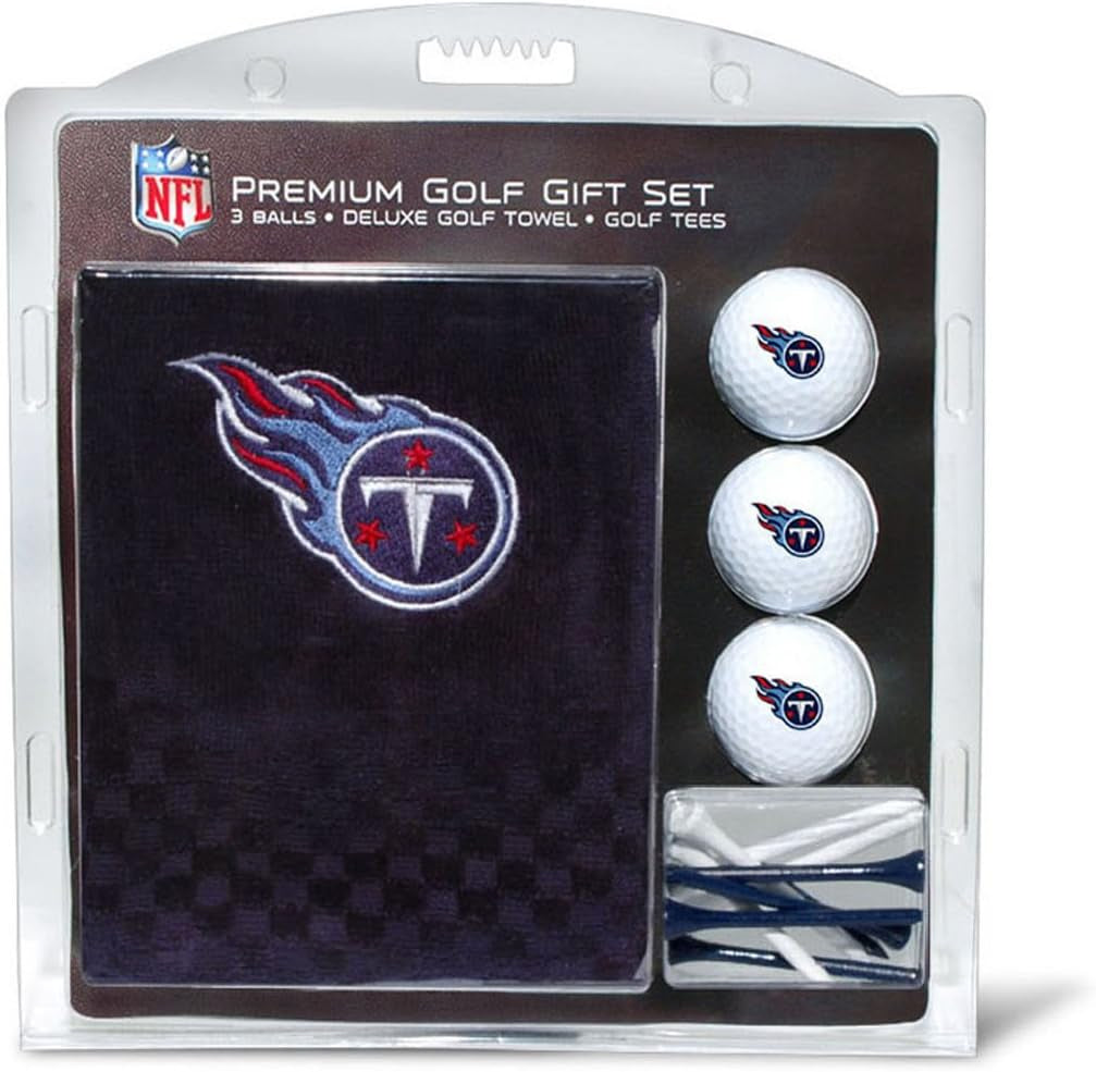 Premium NFL Gift Set: Embroidered Deluxe Towel, 3 Balls, 14 Tees (2-3/4" Reg.)