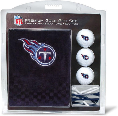 Premium NFL Gift Set: Embroidered Deluxe Towel, 3 Balls, 14 Tees (2-3/4" Reg.)