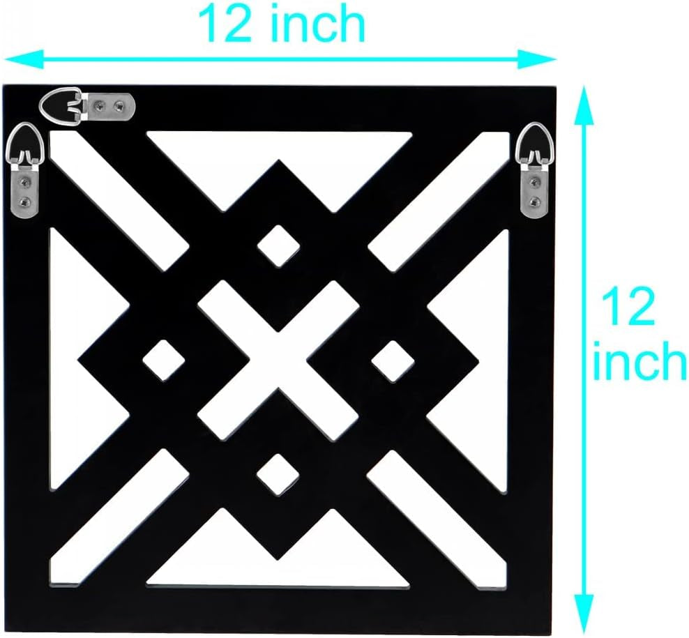 Decor Mirror Size 12X12 Inches Square Mirrored Silver Wall Decorative Mirror with Beveled Edge Modern Fashionable Wall-Mounted Mirrors