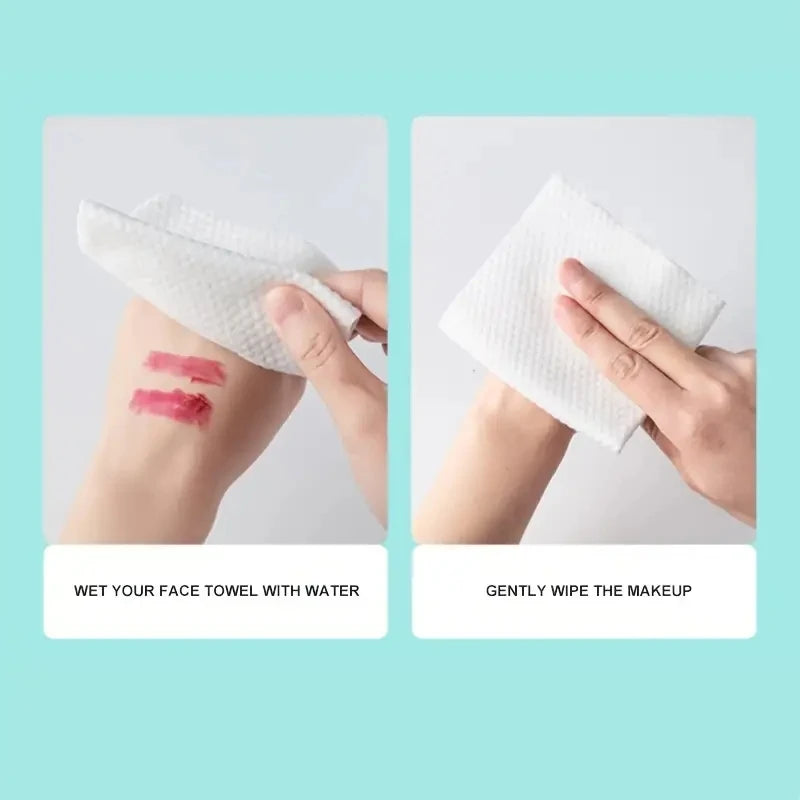 100PCS Disposable Thick 100% Cotton Face Towel Make up Soft Removing Wipes Dry Cleanser Towelettes for Skin Care