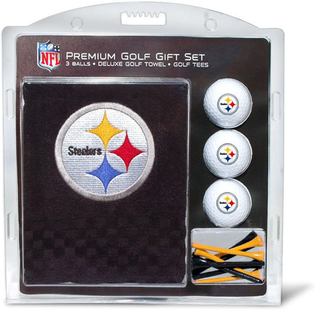 Premium NFL Gift Set: Embroidered Deluxe Towel, 3 Balls, 14 Tees (2-3/4" Reg.)