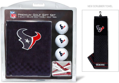 Premium NFL Gift Set: Embroidered Deluxe Towel, 3 Balls, 14 Tees (2-3/4" Reg.)