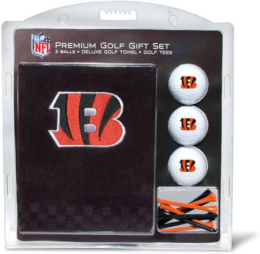 Premium NFL Gift Set: Embroidered Deluxe Towel, 3 Balls, 14 Tees (2-3/4" Reg.)