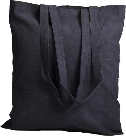 15 X 16 Inch with Long Handle ASSORTED COLORS 5.5 Oz 100% Cotton Canvas Tote Bags Ecofriendly Super Strong Great Choice for Schools Promotion MADE in INDIA (5 Pack)]