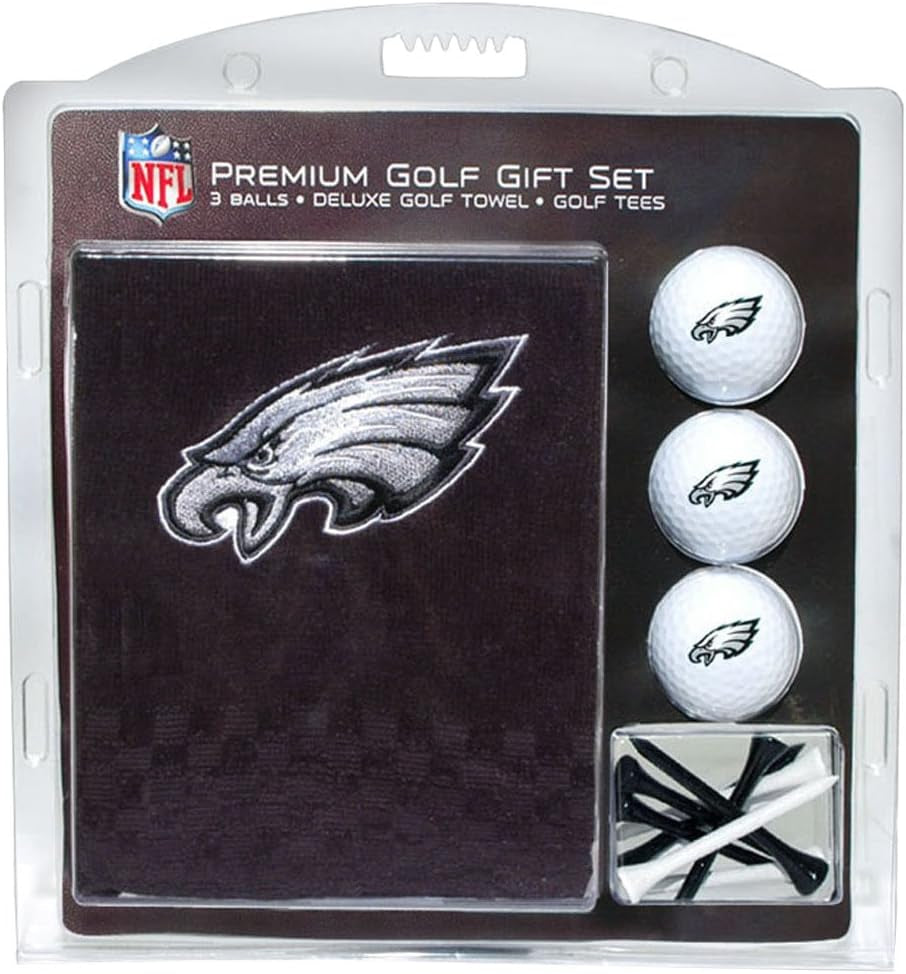 Premium NFL Gift Set: Embroidered Deluxe Towel, 3 Balls, 14 Tees (2-3/4" Reg.)