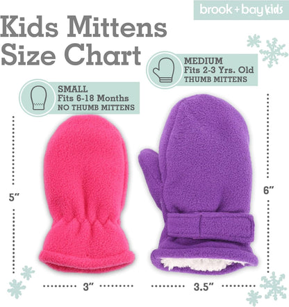 Toddler Hat & Glove Set - Baby Fleece Winter Hat and Mittens for Infant Kids