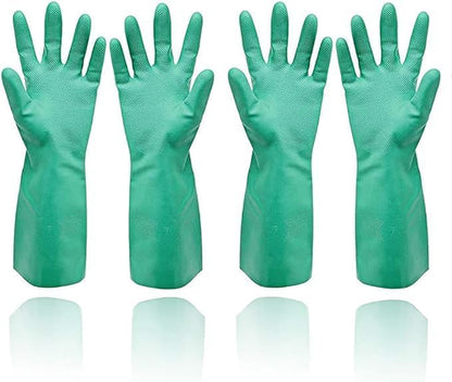 Reusable Kitchen Cleaning Gloves with Latex Free, Non-Slip Design Heavy Duty Gloves for Dishwashing 2 Pairs
