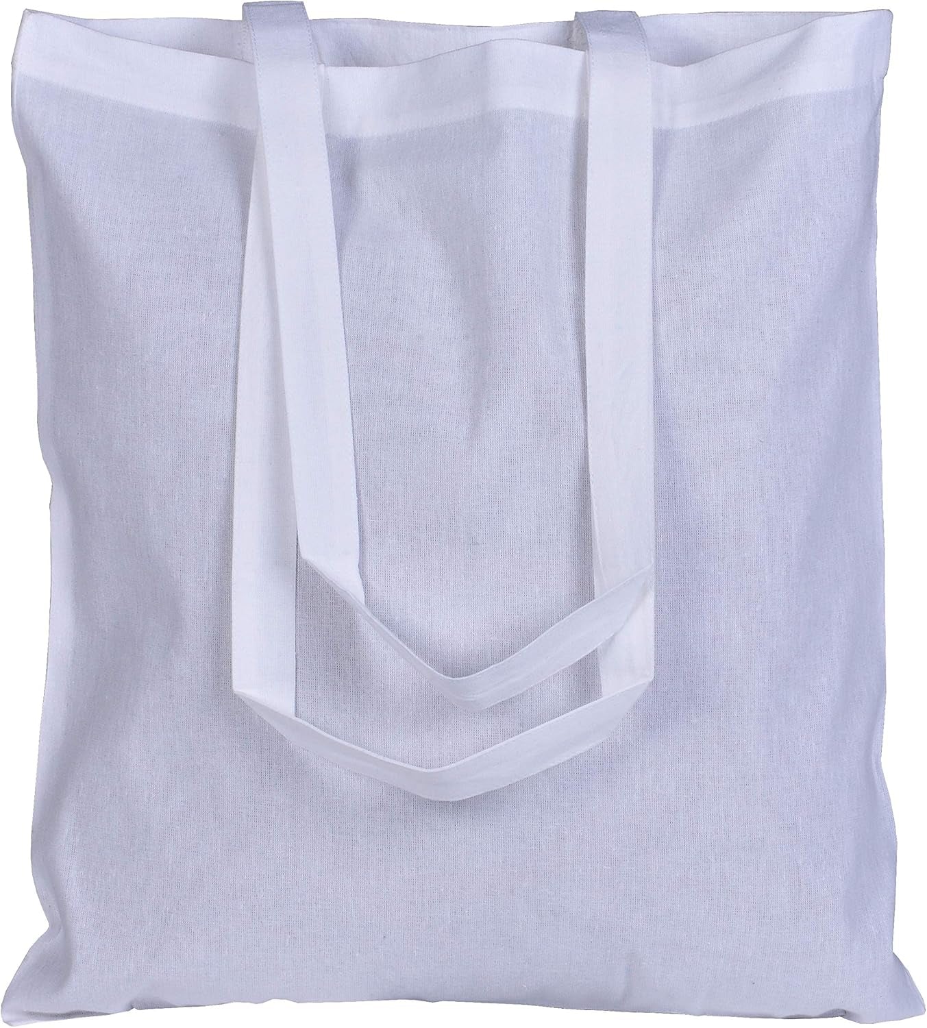 15 X 16 Inch with Long Handle ASSORTED COLORS 5.5 Oz 100% Cotton Canvas Tote Bags Ecofriendly Super Strong Great Choice for Schools Promotion MADE in INDIA (5 Pack)]