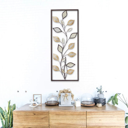 New Modern Chic Aluminum/Metal Wall Decor Frame 12"X30" (Hollow Flowers Mirrors)