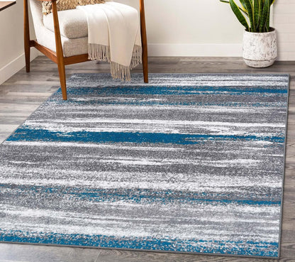 Tower Hill Abstract Blue 9X12 Area Rug