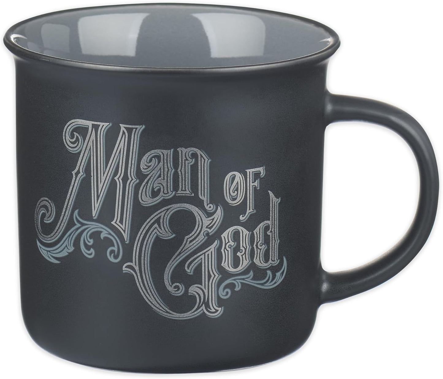 Blue Camp Style Ceramic Coffee Mug – 13 Oz. Microwave and Dishwasher Safe Inspirational Scripture Coffee & Tea Mug with Bible Verse: I Can Do All Things through Christ – Phil. 4:13