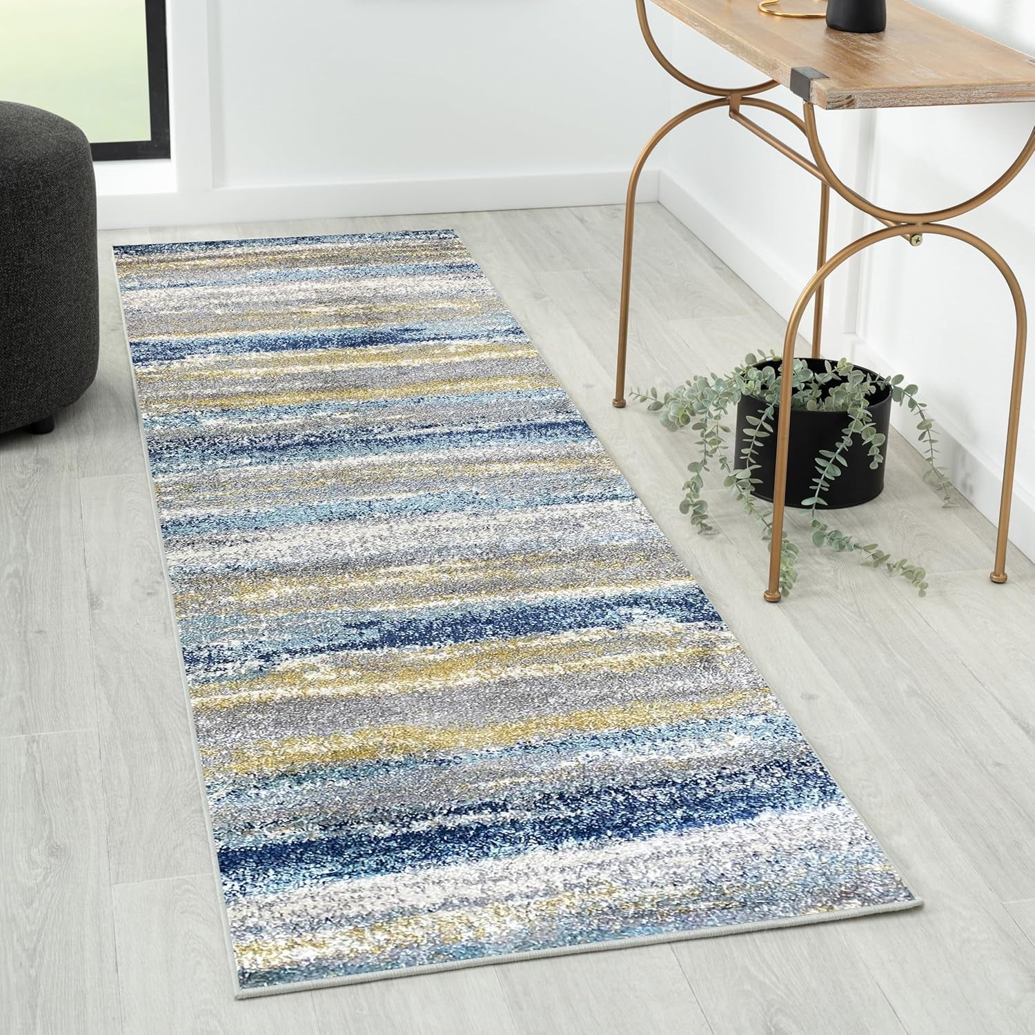 Tower Hill Abstract Blue 9X12 Area Rug