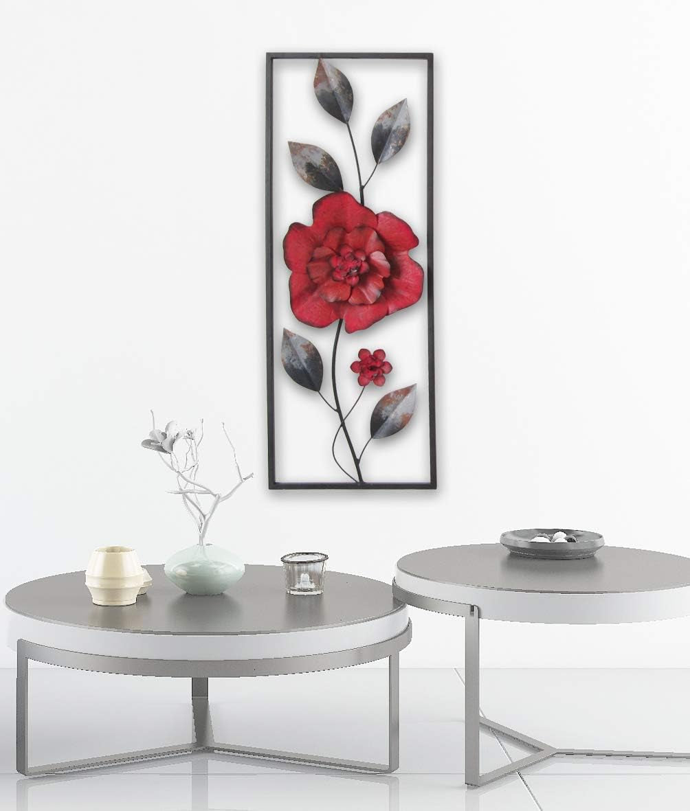 New Modern Chic Aluminum/Metal Wall Decor Frame 12"X30" (Hollow Flowers Mirrors)