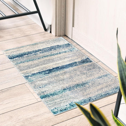 Tower Hill Abstract Blue 9X12 Area Rug