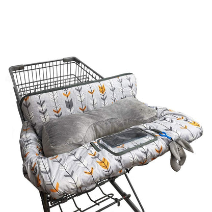 Shopping Cart Cover for Baby/Toddler with Supportive Seat Positioner, Cozy High Chair Cover, Pink