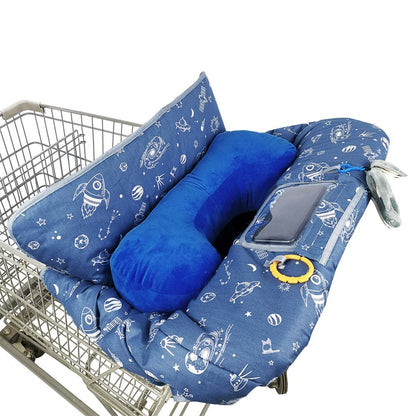 Shopping Cart Cover for Baby/Toddler with Supportive Seat Positioner, Cozy High Chair Cover, Pink