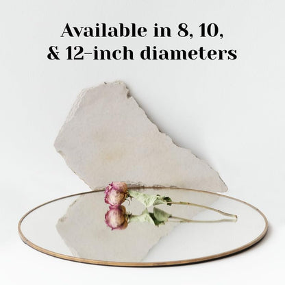 12 Inch round Mirror Plate, Set of 12-1.5Mm Thick Glass Plate Mirror Tiles W/Smooth Edges - Perfect Candle Wedding Centerpiece Table Decorations, Home Accent Wall Decor, & More - PARNOO