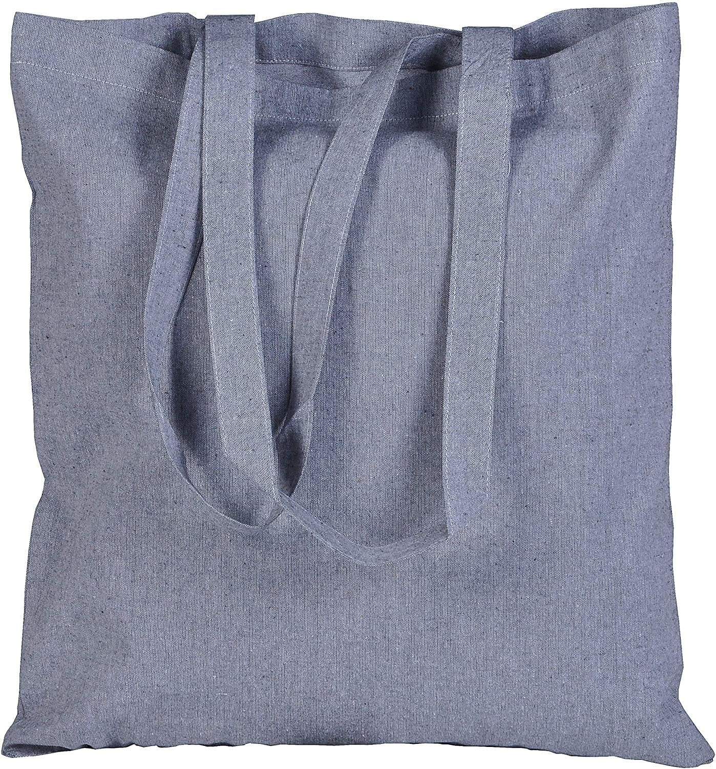 15 X 16 Inch with Long Handle ASSORTED COLORS 5.5 Oz 100% Cotton Canvas Tote Bags Ecofriendly Super Strong Great Choice for Schools Promotion MADE in INDIA (5 Pack)]