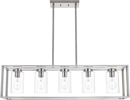 1 Light Farmhouse Pendant Lighting Black Cage Chandelier Glass Shade Contemporary Modern Kitchen Island Lights Fixtures Ceiling Hanging Dining Room Living Room