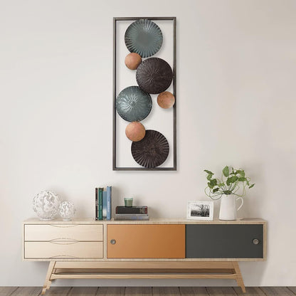 New Modern Chic Aluminum/Metal Wall Decor Frame 12"X30" (Hollow Flowers Mirrors)