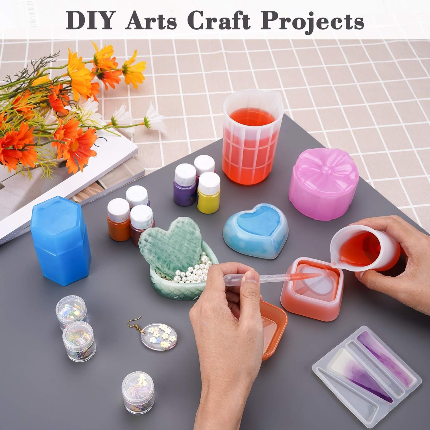Silicone Mat Dark Gray 31.5" X 23.6" X 0.07", Large Crafts Sheet, Desk Work Pad, Countertop Protector, Heat Resistant Table Placemat, Resin Casting Molds, Nonstick