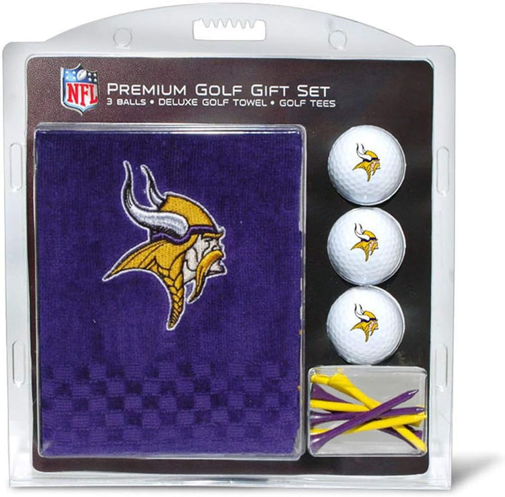 Premium NFL Gift Set: Embroidered Deluxe Towel, 3 Balls, 14 Tees (2-3/4" Reg.)