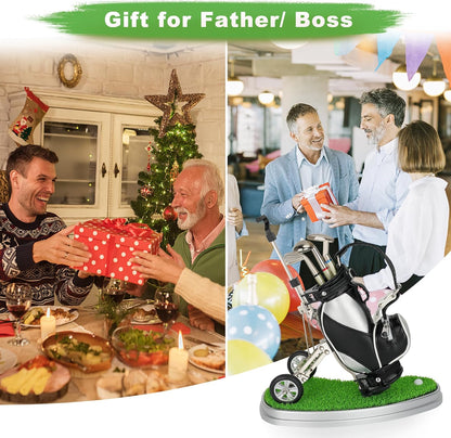 Golf Gifts for Men Golf Pen Holder Stocking Stuffers for Golfers Funny Gifts Unique Office Supplies Desk Decor, Gift for Birthday Christmas Golf Tournament for Boss Dad Husband Golf Lovers