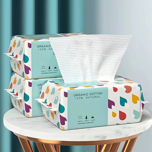 100PCS Disposable Thick 100% Cotton Face Towel Make up Soft Removing Wipes Dry Cleanser Towelettes for Skin Care