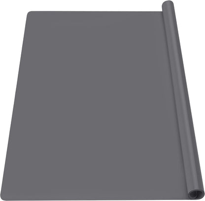Silicone Mat Dark Gray 31.5" X 23.6" X 0.07", Large Crafts Sheet, Desk Work Pad, Countertop Protector, Heat Resistant Table Placemat, Resin Casting Molds, Nonstick