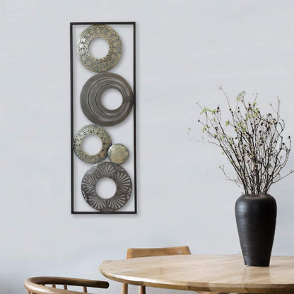 New Modern Chic Aluminum/Metal Wall Decor Frame 12"X30" (Hollow Flowers Mirrors)