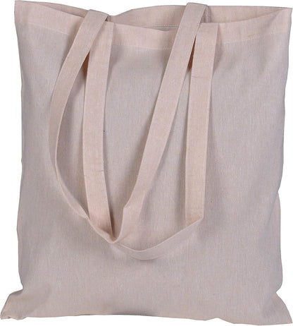 15 X 16 Inch with Long Handle ASSORTED COLORS 5.5 Oz 100% Cotton Canvas Tote Bags Ecofriendly Super Strong Great Choice for Schools Promotion MADE in INDIA (5 Pack)]